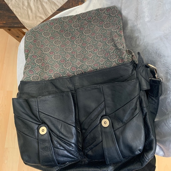 Vintage Creazioni Italy Large Black Genuine Leather Bag - Picture 14 of 14